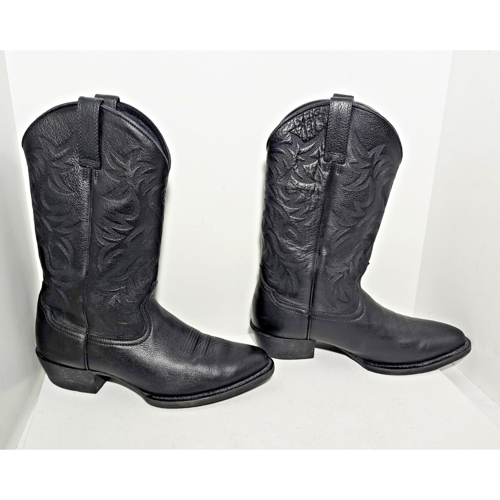 Ariat Heritage Men's Western R-Toe Black Leather Cowboy Boots Size 12 D - Picture 6 of 13